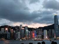 Harbour lights and city nights: Victoria Harbour view