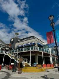 Walking around Mermaid Quay and enjoying beautiful scenery over the bay, plenty of shops to pop into