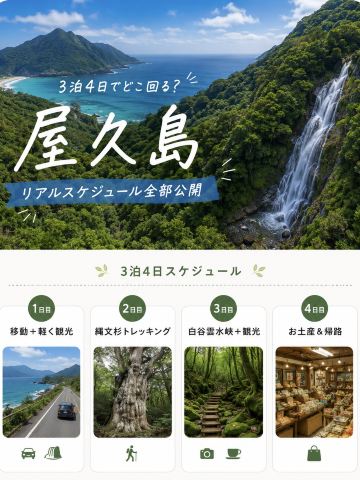 [Yakushima] The Ultimate 4-Day, 3-Night Itinerary Revealed!