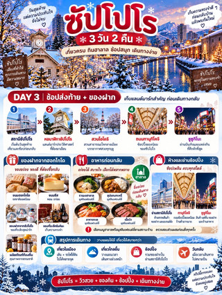 삿포로 2박 3일 여행: 명소 정복, 할랄 푸드, 쇼핑, 편리한 교통까지!