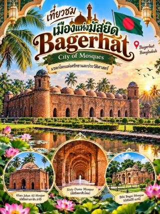 Embark on a journey back in time to the historic city of Bagerhat, Bangladesh. This ancient city, known as the "City of Mosques," is filled with ancient Islamic architecture, red brick buildings, and rich historical stories. It's perfect for those who appreciate art, culture, and historical tourism. 🕌📸

🌅 First stop: The Sixty Dome Mosque, a major landmark of the city. It's distinguished by its red brick walls, beautiful pillars and arches, and numerous domes reflecting the sophistication of past architecture. This is one of the important sites designated as a UNESCO World Heritage Site in the historic city of Bagerhat.

🏛️ Next, visit the Khan Jahan Ali Mosque and other ancient mosques in the area to learn about Khan Jahan Ali, a key figure in the city's development. Admire the intricate brickwork and archways showcasing unique Islamic architectural styles.

🌳 During the day, stroll through the ancient sites and surrounding green spaces, capturing images of the old buildings amidst the trees and soft sunlight. Experience a peaceful atmosphere far removed from the hustle and bustle of big cities. And stop by the ponds or local communities along the planned route.

📸 For photography enthusiasts, Bagerhat is a very charming city, with its red brick tones, architectural patterns, and retro atmosphere, perfect for capturing beautiful photos and learning about history at the same time.

💚 Bagerhat is not just a city with ancient mosques, but a cultural heritage site that tells the story of the flourishing of past civilizations. If you have the opportunity to travel to Bangladesh, this city is another destination you shouldn't miss.

📍 Location: Bagerhat, Bangladesh
🗓️ Duration: 1 day
🕌 Highlights: Sixty Dome Mosque, Khan Jahan Ali Mosque, and ancient sites in the historic city area

#Bagerhat #CityOfMosques #SixtyDomeMosque #TravelBangladesh #CityOfMosques #WorldHeritage #IslamicArchitecture #TravelAbroad #TravelReview #HistoricalTourism 🇧🇩🌿📸