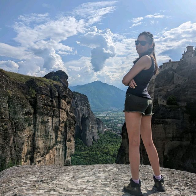 Hiking mountains and rick formations in Greece