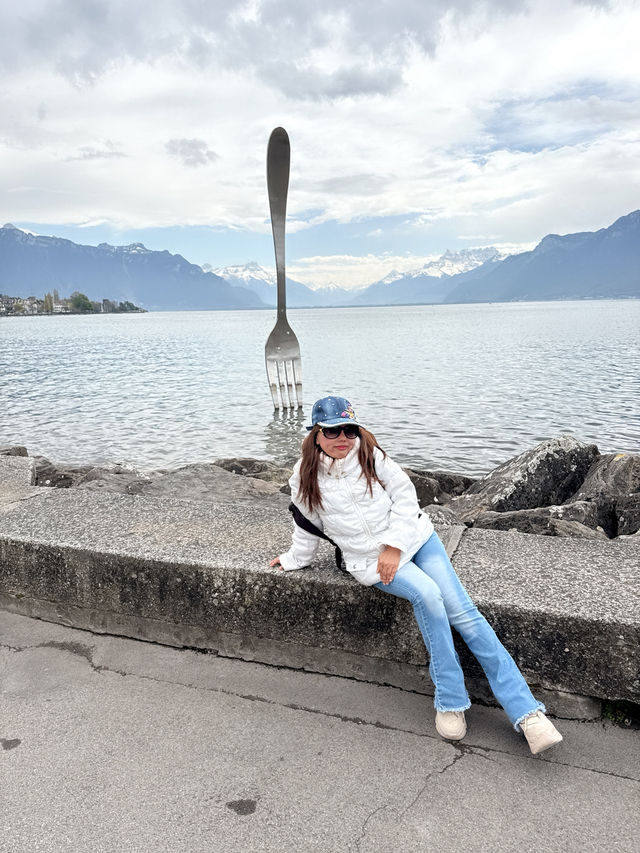 The Giant Fork in Vevey Switzerland 