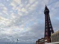Beautiful scene of Blackpool north beach side