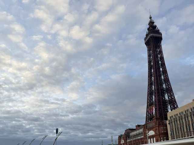 Beautiful scene of Blackpool north beach side