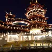 A Temple with a beautiful Night View 
