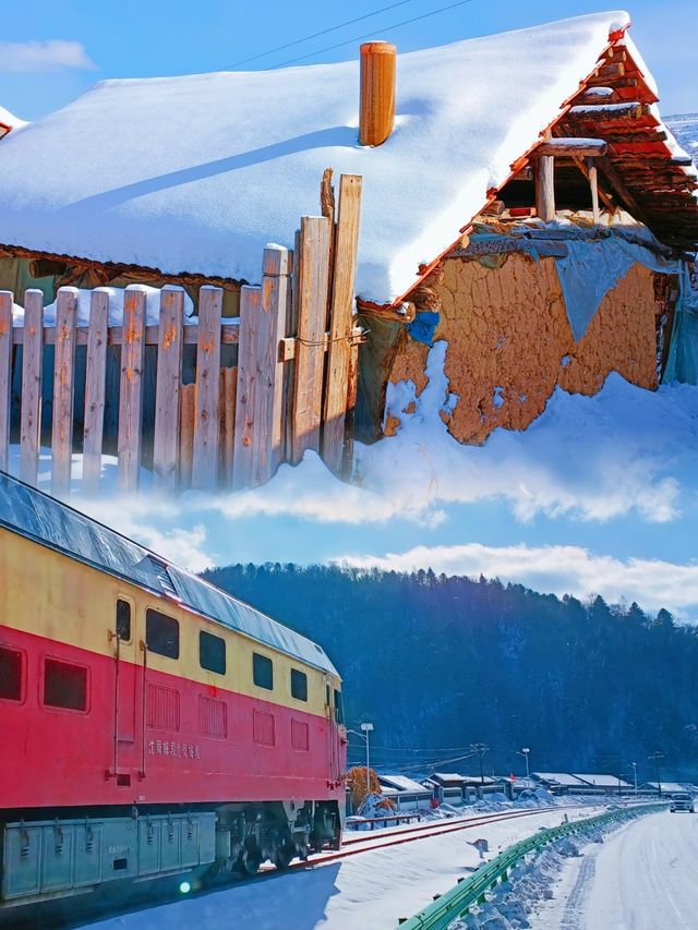 火車駛向長白山下最美雪村！像電影裡童話世界！