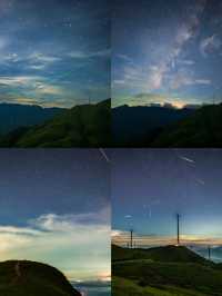 雲浮羅定風車山這裡的日落和晚上的星空也太美了