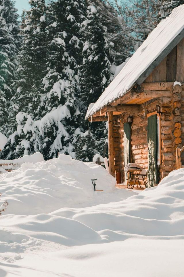 冰雪覆蓋的村落 冰雪覆蓋的村落