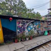 Cafes beside Railway Track