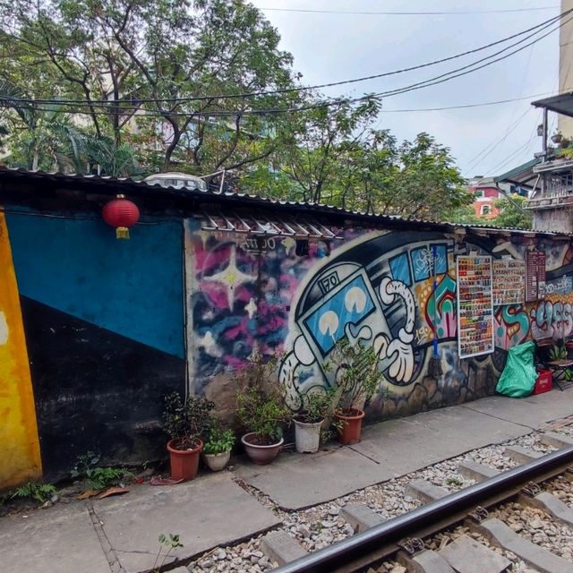 Cafes beside Railway Track