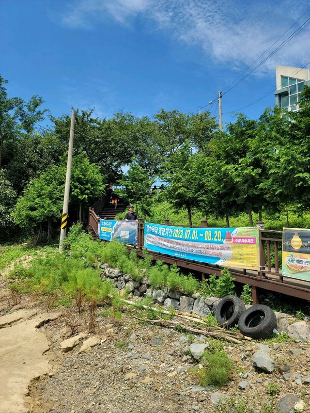 거제도 칠천도에서 유명한 옥계해수욕장🏖