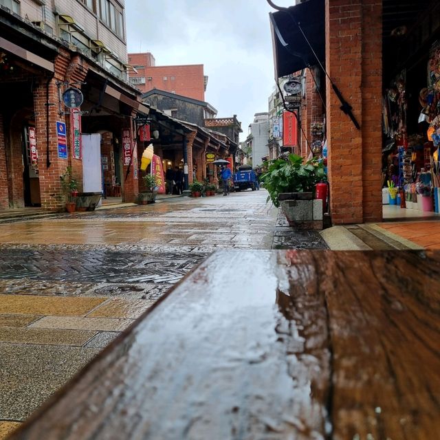 A Historical Lane With Many Street Food
