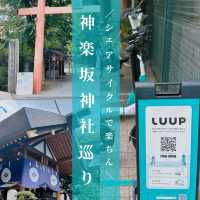 【神楽坂⛩️】シェアサイクル「LUUP」で神社巡りプラン🎋
