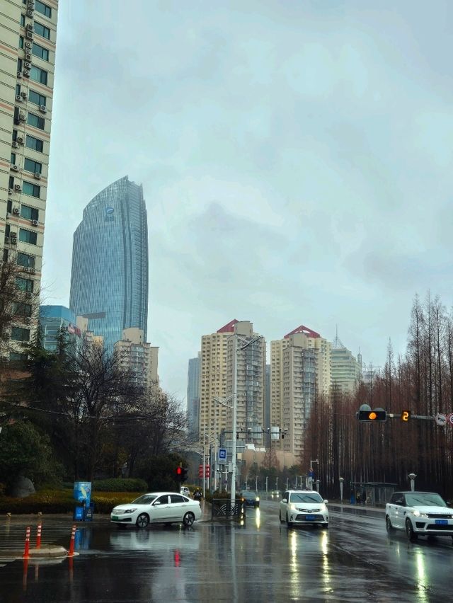비내리는 칭다오 요트경기장의 풍경🇨🇳