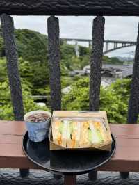 【大分旅行】別府の湯けむりを見ながら、地獄蒸したまごサンドを食べられるお店🥚
