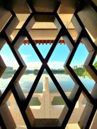 The grandiose of Chinese Garden's Twin pagoda