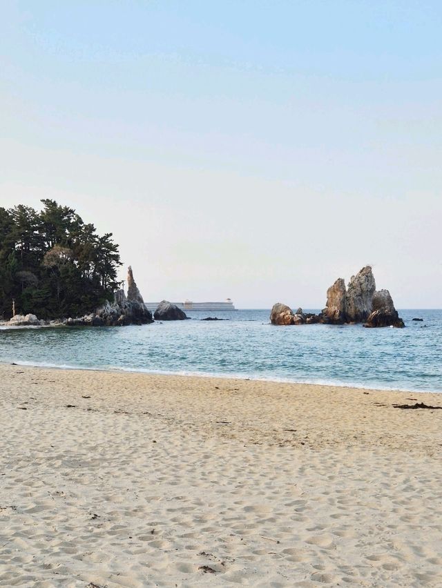 기암괴석과 해변의 조화💙추암해변