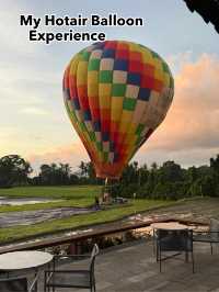 Sunrise above rice fields, my hotair balloon experience 