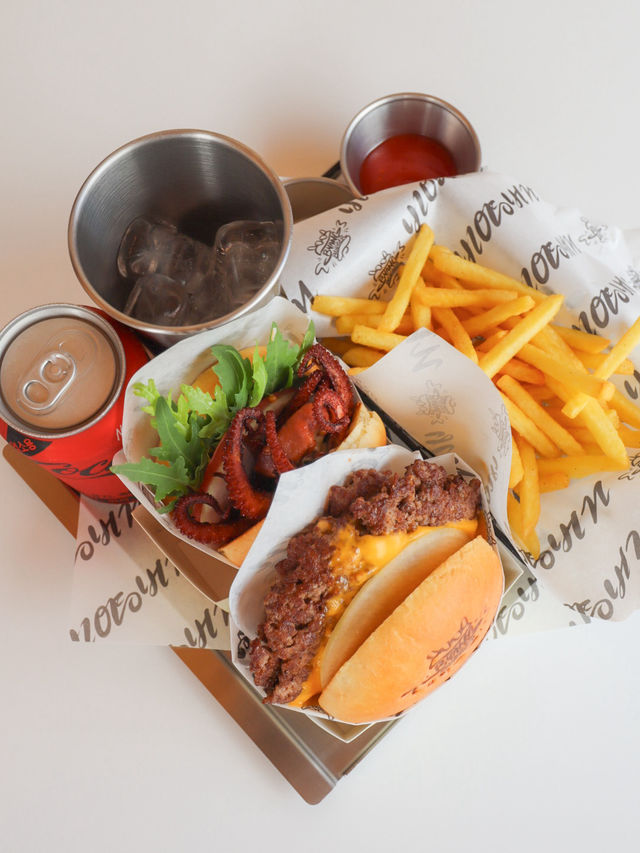 통문어가 들어간 수제버거 드셔보셨나요? 제주 버거 맛집, 비양버거