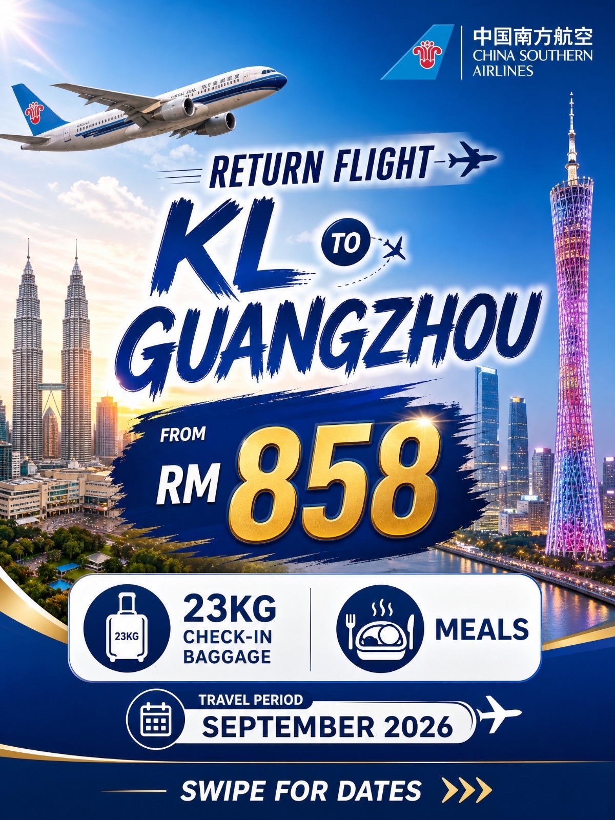 Its back! RM858 Flight Steal from KL to Guangzhou🔥