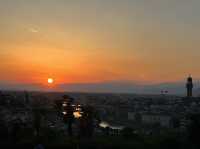 Romantic sunset at Piazzale Michelangelo