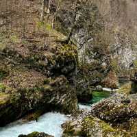 Gorge walking near lake bled