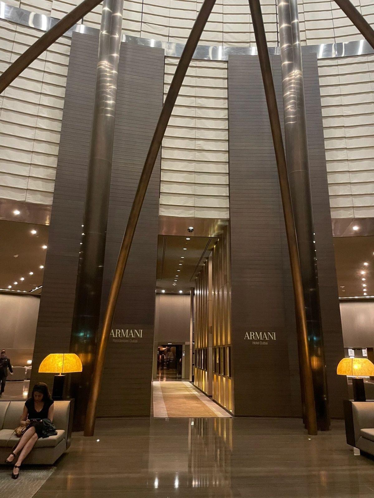Armani on sale hotel lobby