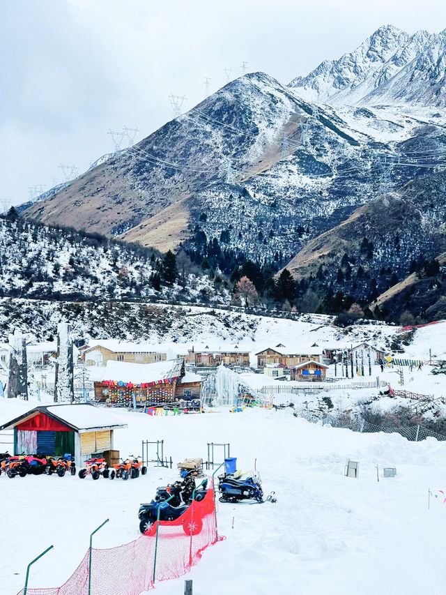 成都娃兒的冬日夢想：鷓鴣山，鵝毛大雪中的滑雪樂園