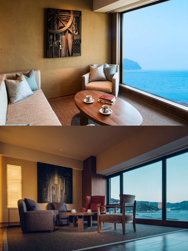 在伊豆的海景中醒來，像是一場浪漫的海上之旅