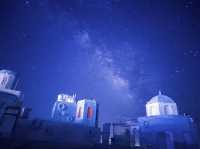 在茶卡鹽湖仰望星空