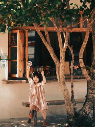 An old tree shelters a wooden window; an old street hides the romance of ordinary life.