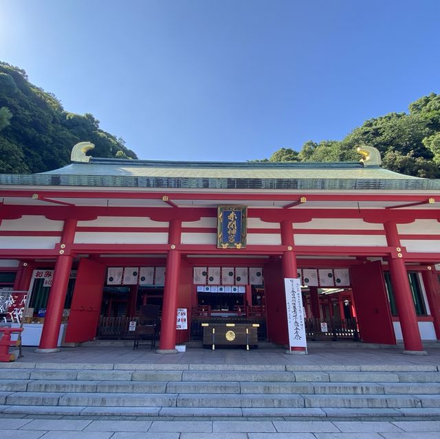 🇯🇵日本｜就像龍宮殿的朱紅色「赤間神宮」