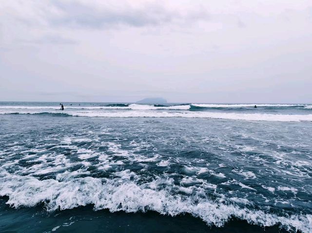 海邊玩水後泡湯，安逸啊！