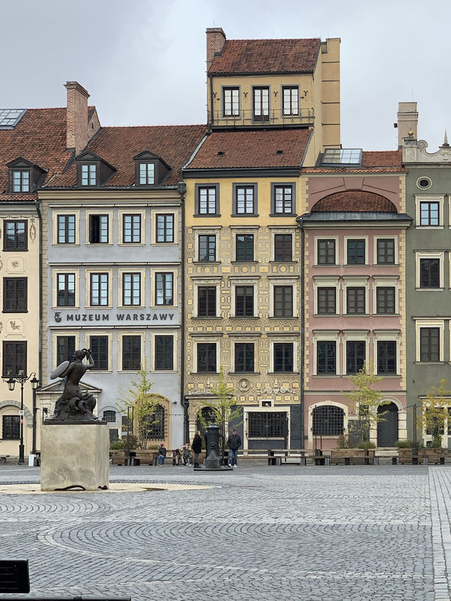 Timeless Charm: Warsaw's Old Town on a Gloomy Day