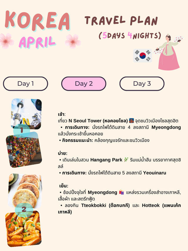 แจกแพลนเที่ยวเกาหลี 5 วัน 4 คืน ฉบับมือใหม่! 🇰🇷