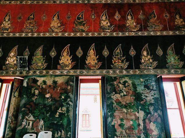 泰國曼谷湄南河畔著名古跡寺廟景點：Wat Suwannaram Ratchaworawihan，氣勢恢宏寺廟建築，十六世紀精美壁畫，適合打卡拍照📸冥想