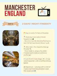 Manchester 2-Days itinerary 🎬📺
