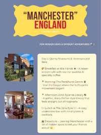 Manchester itinerary 🇬🇧✈️