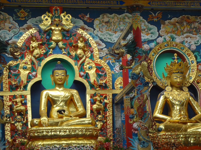 Tibetan Temple in Mysore, India—Namdroling Monastery Golden Temple