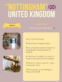 Nottingham itinerary 🤍