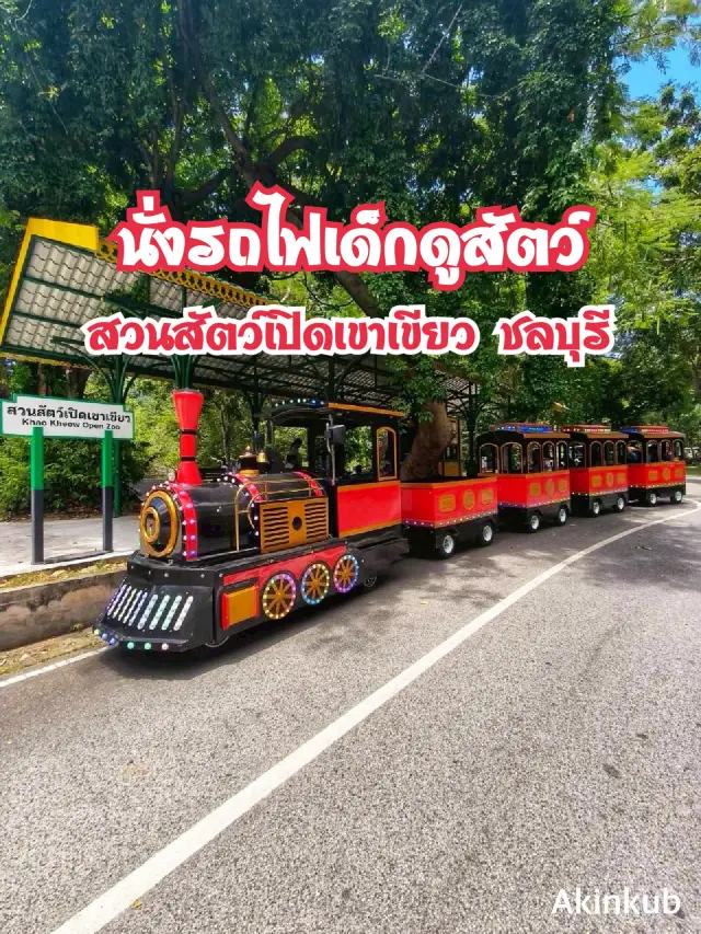 โซนรถไฟเด็ก ที่มีสีแดง