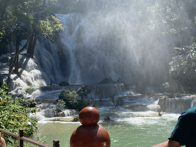 Lost in Kuang Si Paradise 💦🌿 Lost in Kuang Si Paradise 💦🌿