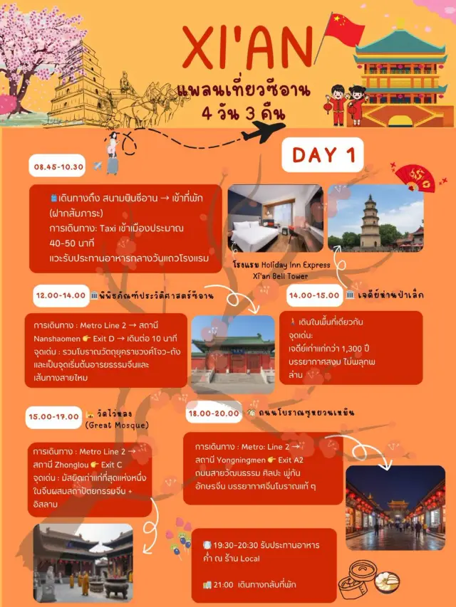 แจกแพลนเที่ยวซีอาน 4 วัน 3 คืน🇨🇳
