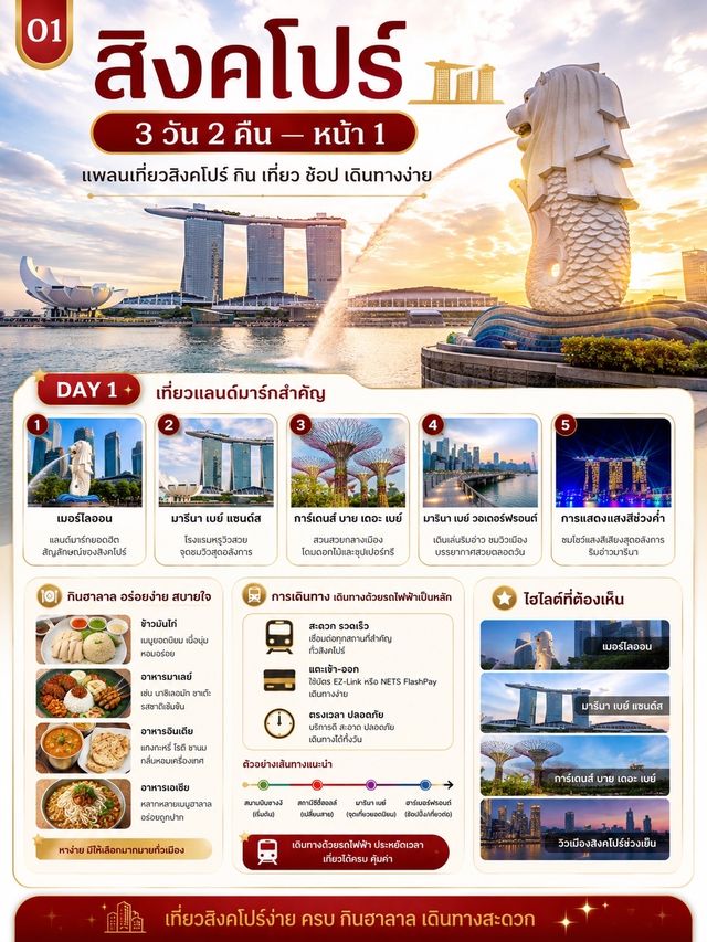 🇸🇬✨ สิงคโปร์ 3 วัน 2 คืน เที่ยวเองง่ายกว่าที่คิด!