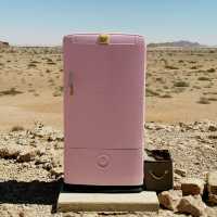 A Fridge in the middle of the desert 