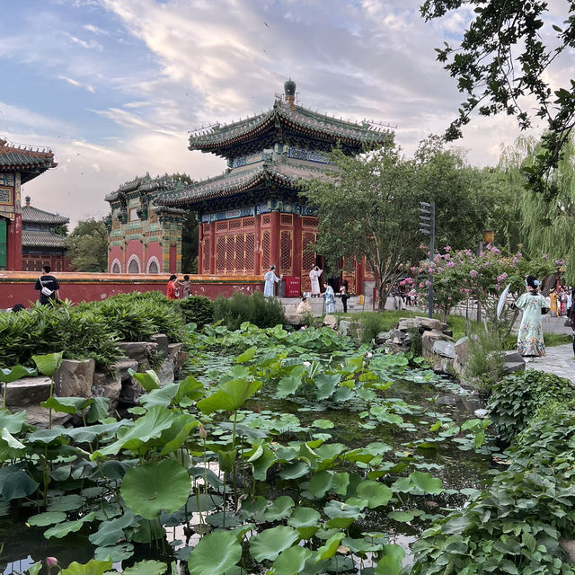 Stunning view of Beihai park in Beijing