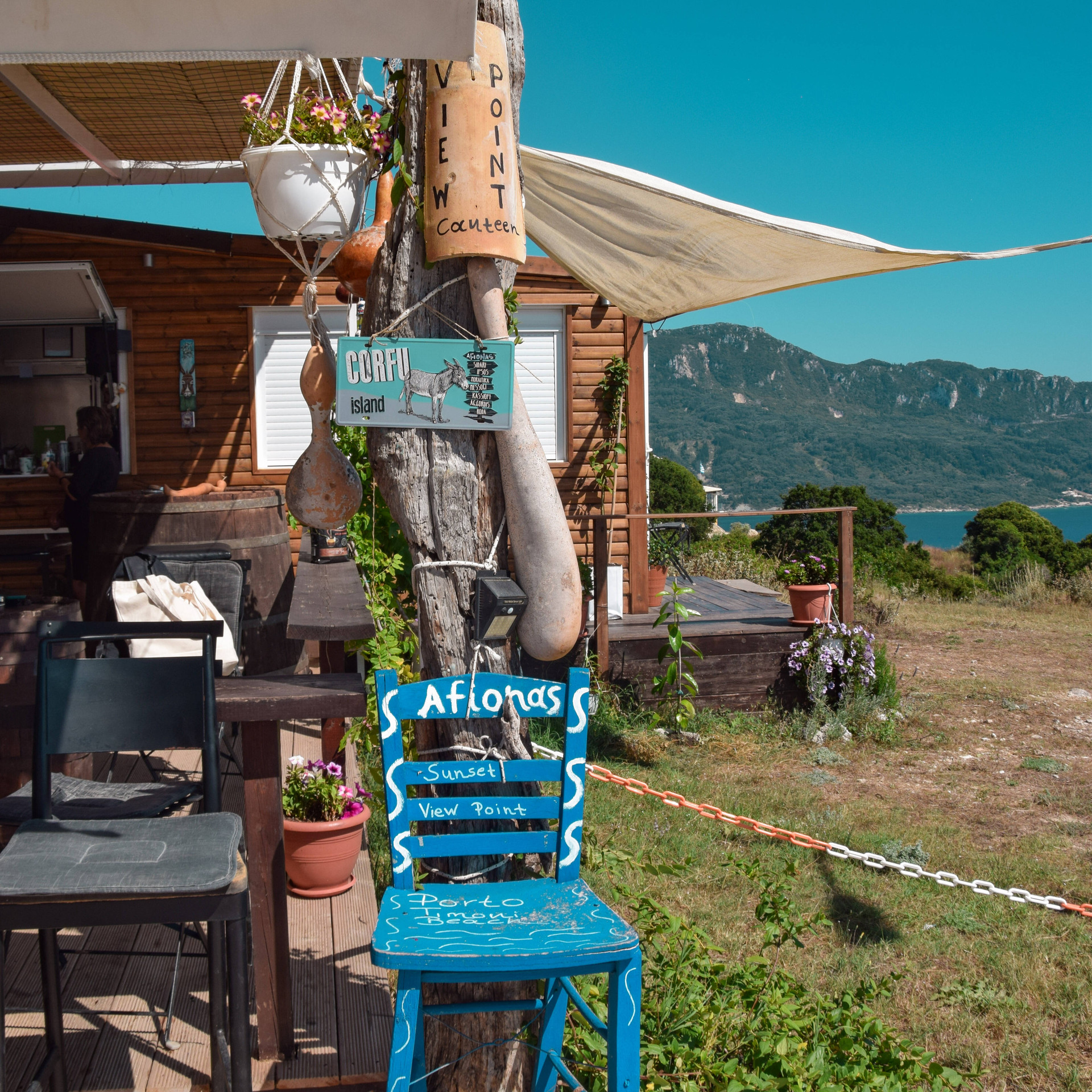 Canteen Afionas viewpoint and refreshment stop in Afionas, Corfu