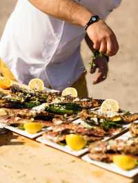 Seaside Feast in Santorini 🐟