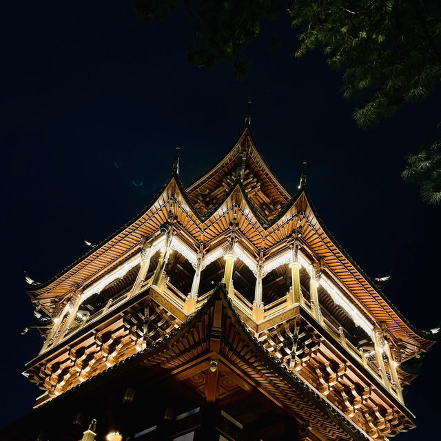 A Temple with a beautiful Night View 